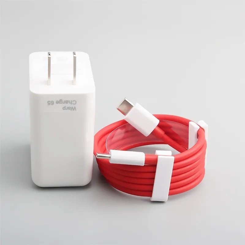 Oneplus 100% Orignel Charger 65W Super Vooc Adapter + Cable PD Warp Charger for all One Plus Model